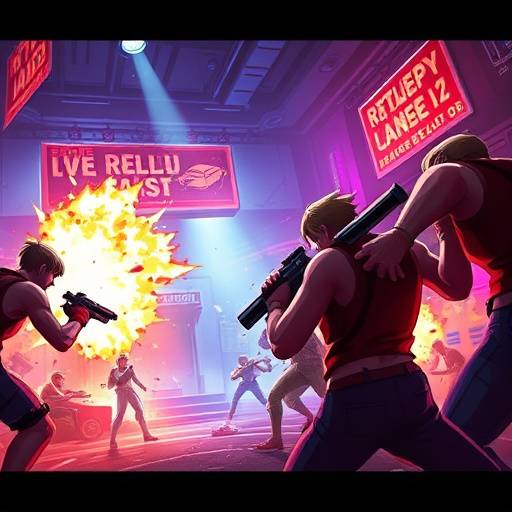Stylized depiction of virtual violence within a game environment